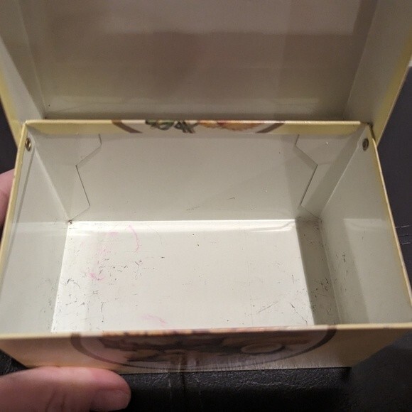 Vintage C.W. Post Cereal Recipe Card Box Tin Metal Advertising Kitchen Decor - Picture 2 of 12